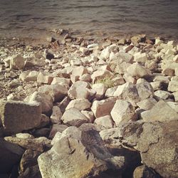 Rocks in sea