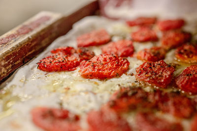 Close-up of pizza