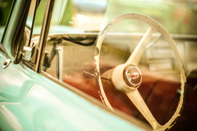 Close-up of vintage car