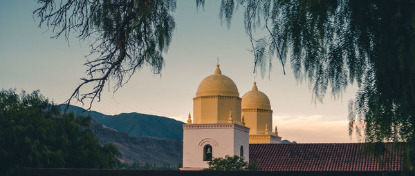 Low angle view of church against sky