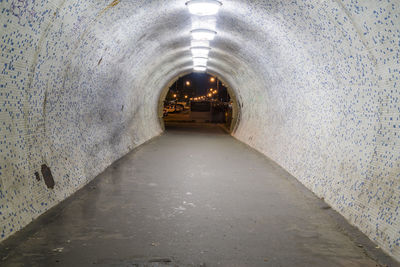 View of empty tunnel