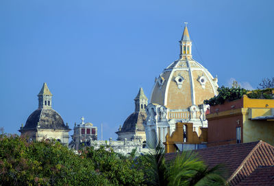 Church against clear blue sky