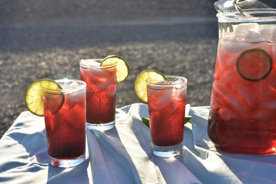 Close-up of drink on table