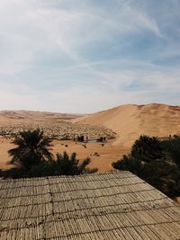 Scenic view of desert against sky