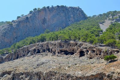 Rocky mountain against agia roumeli