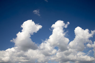 Low angle view of clouds in blue sky