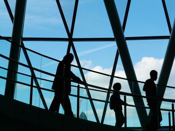 Low angle view of man against sky