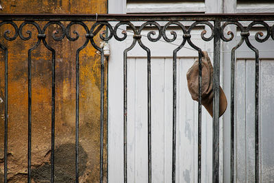 View of old metal door