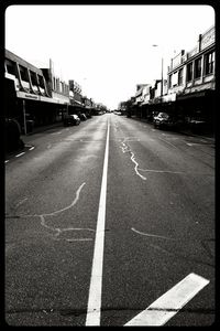 Surface level of empty road