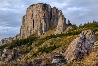 Rock formations against sky