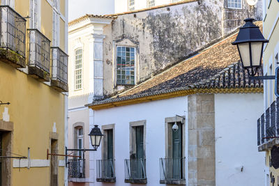 Colonial style houses facades on pelourinho in salvador city