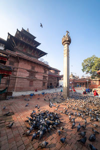 View of traditional building against sky