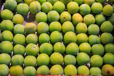 Full frame shot of fruits for sale in market