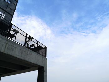 Low angle view of bridge against sky