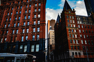 Low angle view of buildings against sky