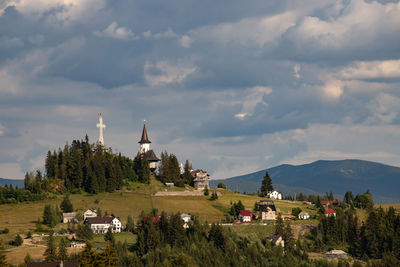 View of townscape against sky