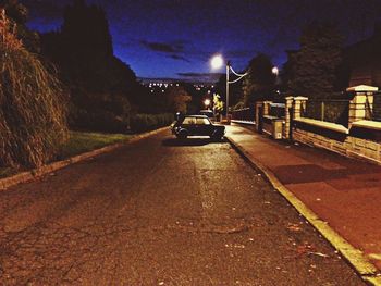 Cars on road at night