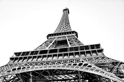 Low angle view of eiffel tower