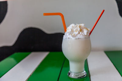 Close-up of drink on table