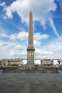 View of monument against cloudy sky