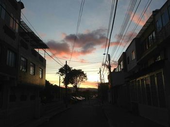 Panoramic view of city against sky during sunset