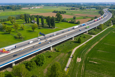 Fleher bridge and highway from a bird's eye view