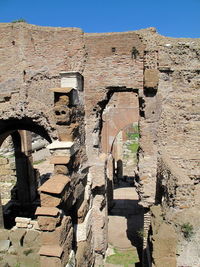 Low angle view of old ruin