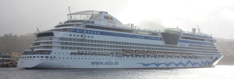 View of ship in sea