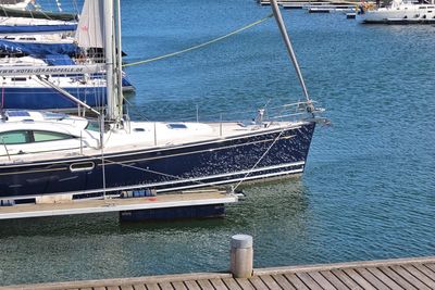 Boats in harbor