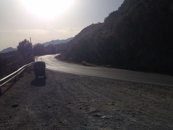 Road passing through landscape