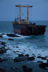 Fishing boats on the north coast of asia taiwan