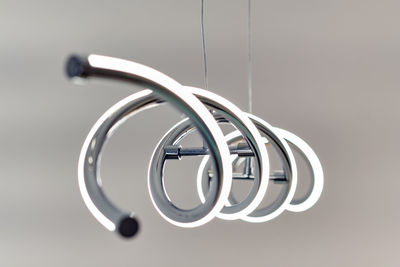 Close-up of spiral electric lamp