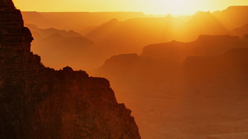 Scenic view of grand canyon during sunrise