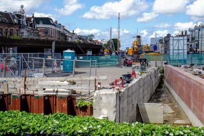 Construction site next to delft station