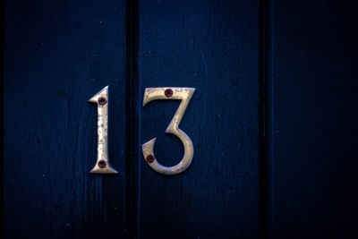 Close-up of closed door