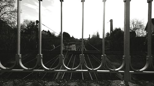 View of fence against sky