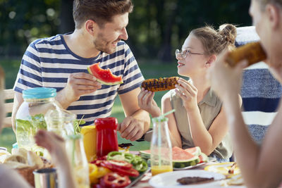 Group of people in restaurant