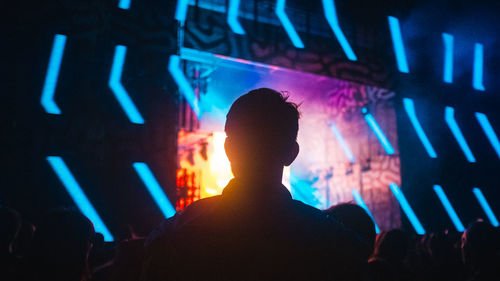 Group of people at music concert