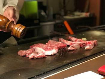 Wagyu steak teppanyaki