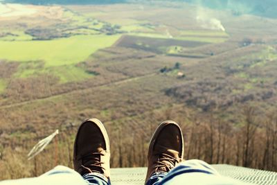 Low section of person standing on ground