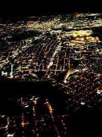 Illuminated cityscape at night