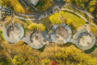 High angle view of cityscape