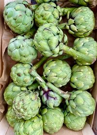 Full frame shot of artichokes for sale