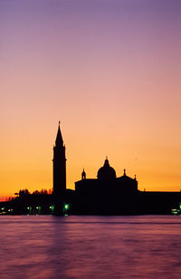 View of building at sunset