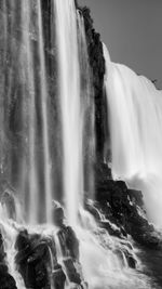 Low angle view of waterfall