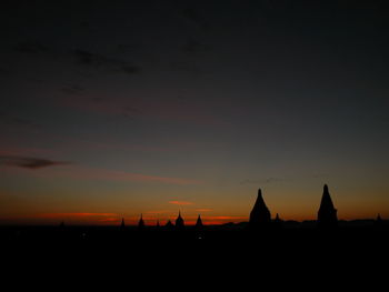 Silhouette landscape at sunset