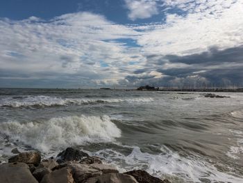 Scenic view of sea against sky