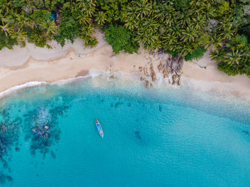 High angle view of sea