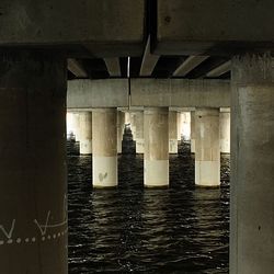 Architectural columns in old building