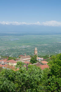 Small georgian village near sighnaghi, caucasus mountains, georgia